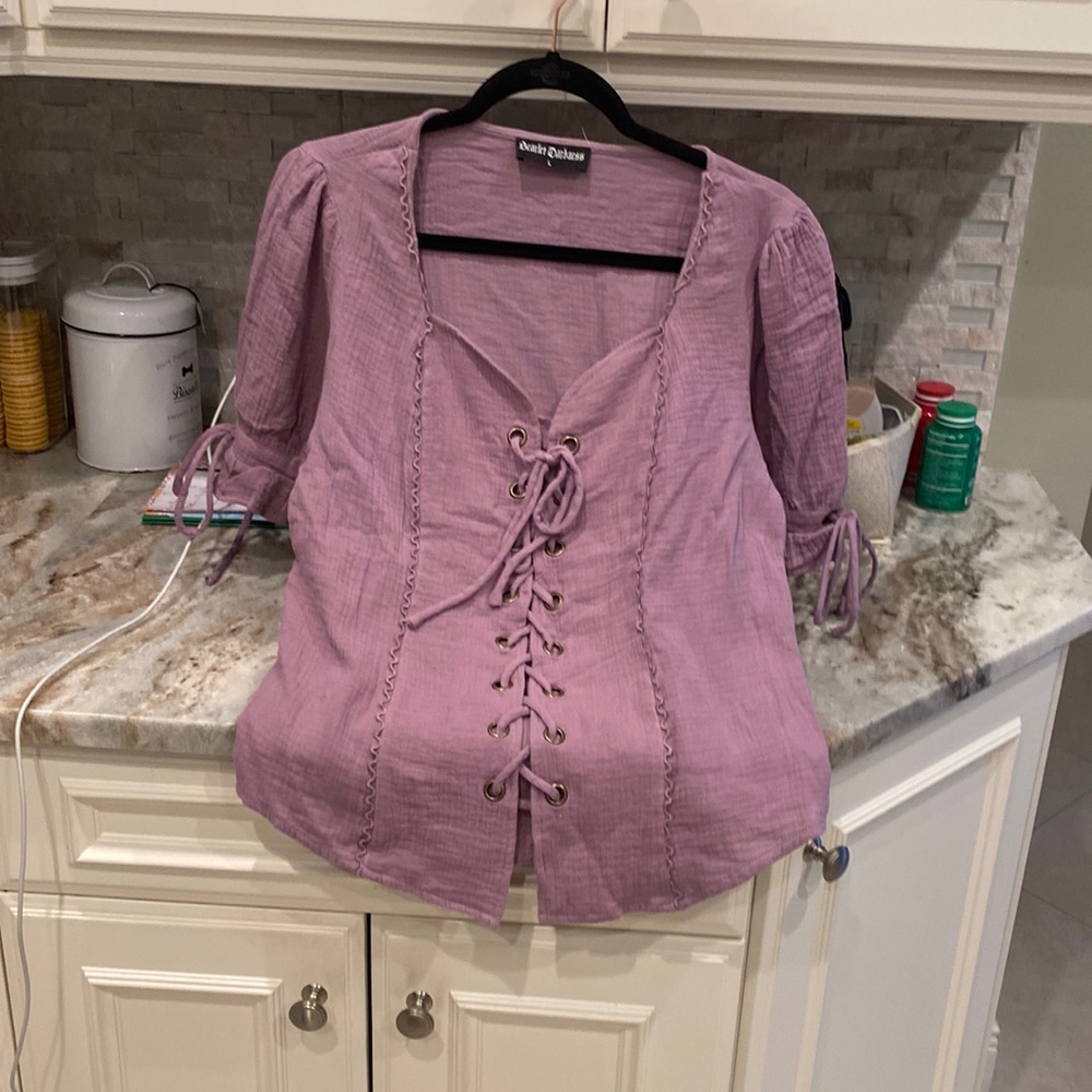 Scarlet darkness top.  Large. Romantic Corset Style. Renaissance